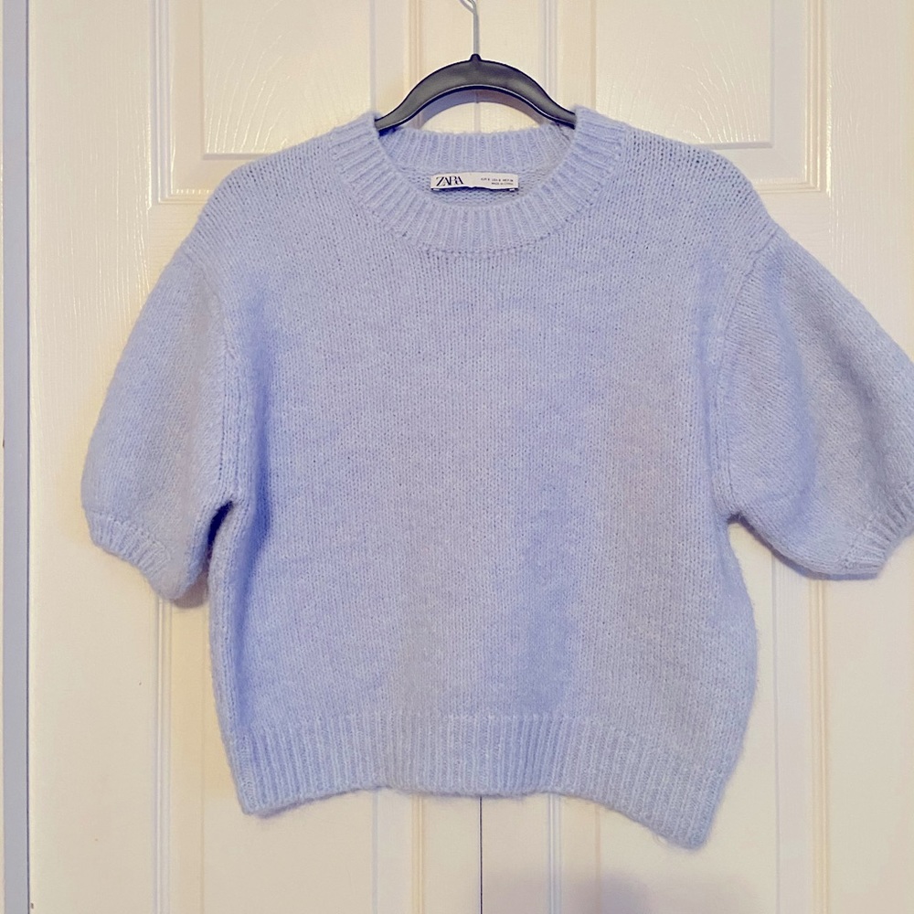Zara wool sweater light blue Sz Small